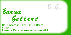 barna gellert business card